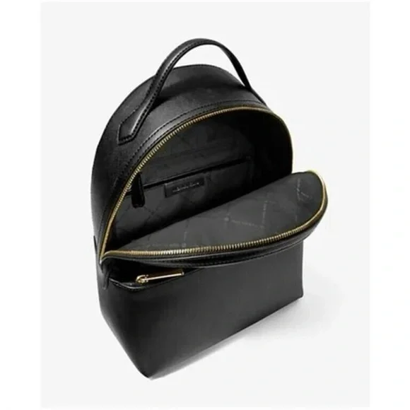 NWT Michael Kors Women’s Shelia Medium Logo Leather Backpack, Black, 35F3G6HB6L - Picture 4 of 11